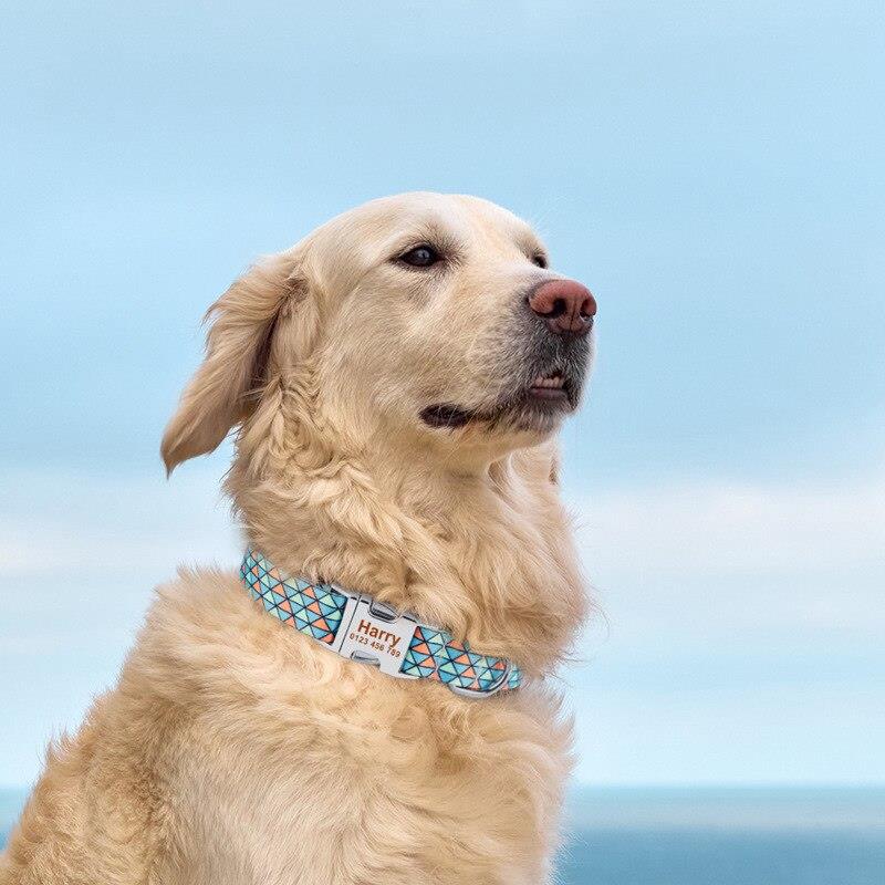 Printing Dog Collar Personalized Pet Tag Collar Custom